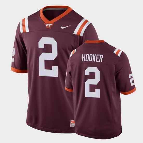 Men Virginia Tech Hokies Hendon Hooker Replica Maroon Football Game Jersey